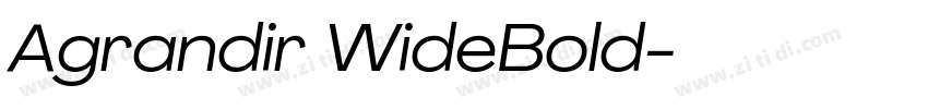 Agrandir WideBold字体转换